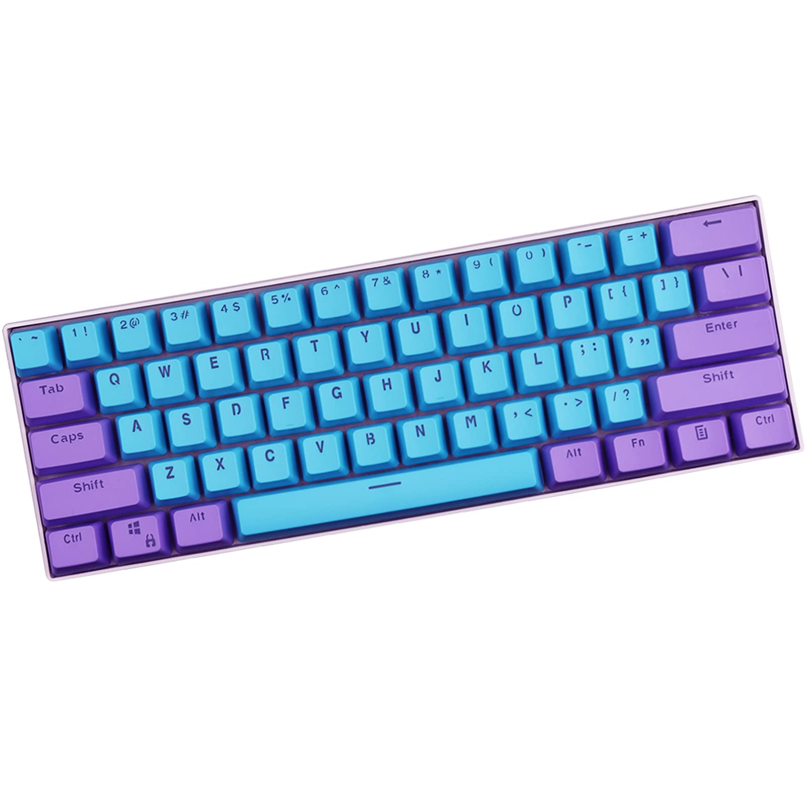 Sunzit 61 Keycaps Backlight Two-Color PBT OEM Profile for Cherry MX Switches RK61/ALT61/Annie/Mechanical Gaming Keyboard (Only Sell Keycaps)