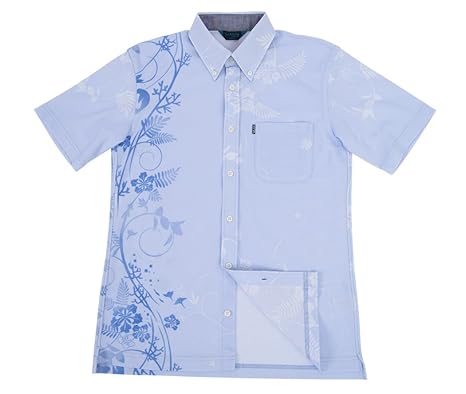 Amazon Co Jp かりゆしウェア 沖縄版 アロハシャツ マジュン Majun メンズ ボタンダウン ジュゴンマリーナ 服 ファッション小物