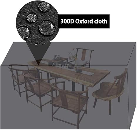 Amazon Co Jp パティオ家具カバー デッキのバルコニーのための大規模な防水耐裂性uv耐性屋外のテーブルと椅子防塵防雨 27sizes Color Black Size 123x123 74cm ホーム キッチン