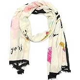 Kate Spade New York Women's Things We Love Viscose Oblong Scarf, Stylish & Lightweight Fashion Accessory