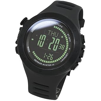 [LAD WEATHER] Sensor suizo Altímetro Barómetro Brújula digital 3D podómetro cuentakilómetros caloría deportivo reloj: Amazon.es: Relojes