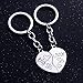 YEEQIN 2PC Matching Big Sis Little Sis Red Split Heart Halves Sisters Pendant Keychain Keyring Set