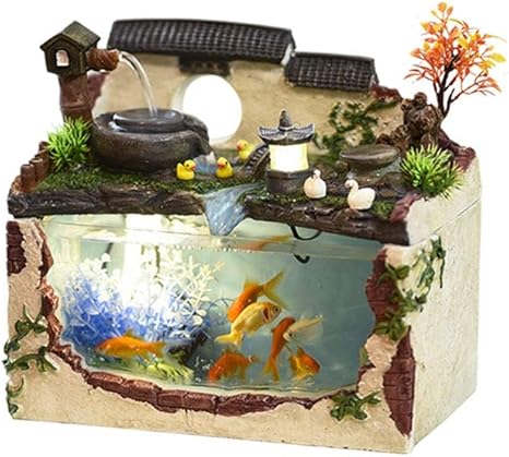 Amazon Co Jp Lknjll 水槽アクアリウムキット 0 5ガロン ミニ水槽水族館オフィスデスクトップホーム ホーム キッチン