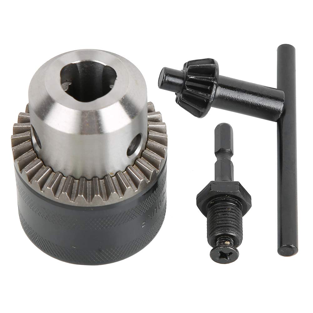 3.0-16MM Key Type Drill Chuck With 1/2-20UNF Thread and Hex Head Adapter