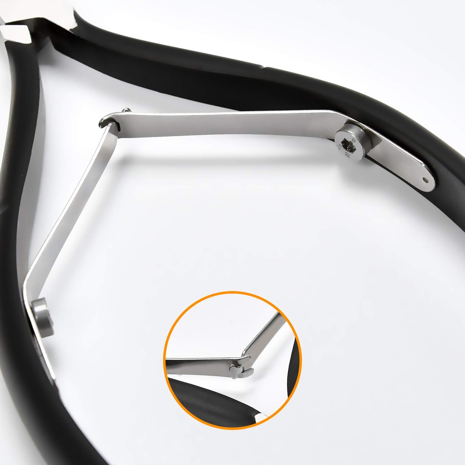 Cuticle Nipper with Cuticle Pusher-Professional Grade Stainless Steel Cuticle Remover & Cutter-Durable Manicure and Pedicure Tool-Beauty Tool Perfect for Fingernails and Toenails (Titanium Black): Beauty