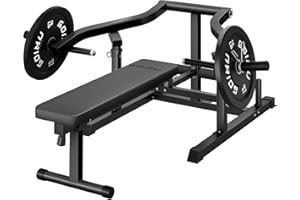 GOIMU Chest Press Machine, Weight Bench Press Machine with Independent Converging Arms, Adjustable Flat Incline Bench Press f