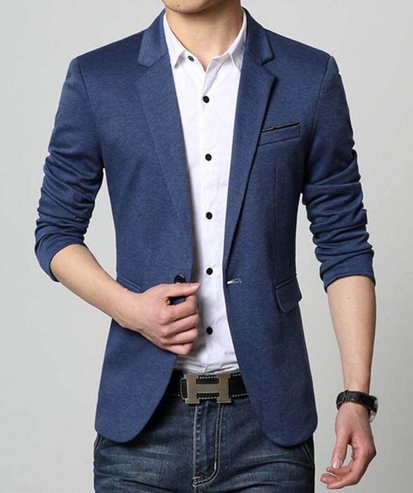Beninos Men's Premium Casual One Button Slim Fit Blazer Suit Jacket Sport Coat at  Men’s Clothing store