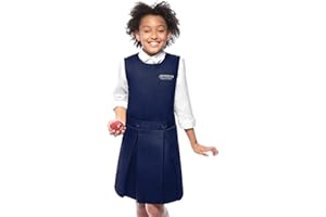 CLASSROOM SCHOOL UNIFORMS Classroom Uniforms Girls Jumper Dress Kick Pleat with Buttoned Detail