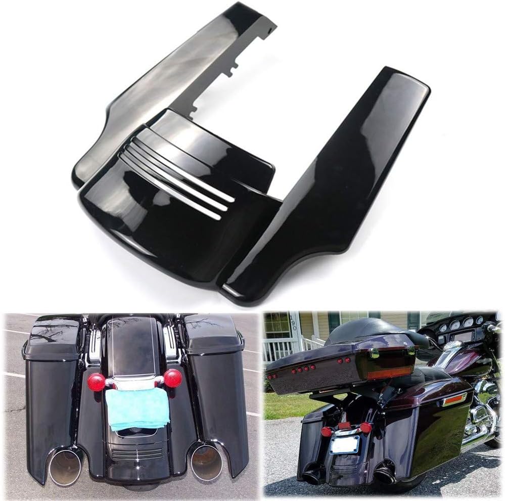 CHUDAN 5"Motorcycle Rear Fender Black Extended Fender Splash Guard Cover for Harley Touring Electra Street Glide Road King 14-19