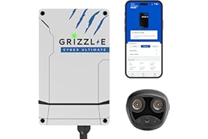 Grizzl-E 48A Ultimate Level 2 Fastest 48A Electric Vehicle (EV) Charger, UL Tested and Certified, Metal Case, Indoor/Outdoor Electric Car Fast Charging Station, Hardwired, Cyber Edition, NACS