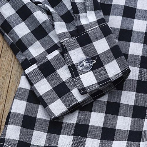 FEITONG Toddler Kids Baby Girl Plaid Tops+Demin Pants, 2Pcs Outfits Clothes Set (2Years, White)