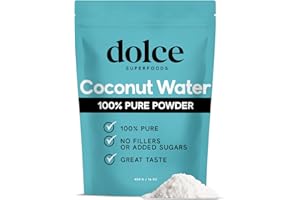 Dolce Superfoods Coconut Water Powder, Natural Electrolyte Powder for Daily Hydration & Wellness, Powdered Coconut Water with Potassium, Sodium, & Magnesium, 1lb