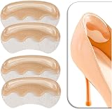 VivoFoot 2 Pairs Anti-Slip Heel Grips Gel Leather Back Cushions Beige view 1