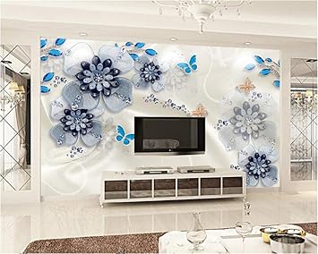 Hhcyy 3d Papel Pintado La Alta Costura Decorativas Flores Tridimensionales De Papel De Pared Decoracion De Pintura De Alta Gama 200cmx140cm Amazon Es Bricolaje Y Herramientas