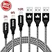 Aonlink Lightning Cable 3Pack 3FT 6FT 10FT Nylon Braided iphone Charger USB Charging Cord, Compatible with iPhone X/8 Plus/8/7/7 Plus/6s/6s Plus/6/6 Plus and more(Silver Black)