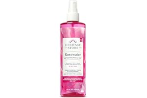 HERITAGE STORE Rosewater - Refreshing Face Mist with Damask Rose, All Skin Types - Hydrating Rose Water Spray for Glowing Skin Care - No Dyes or Alcohol, Hypoallergenic, Vegan, 60-Day Guarantee, 12oz