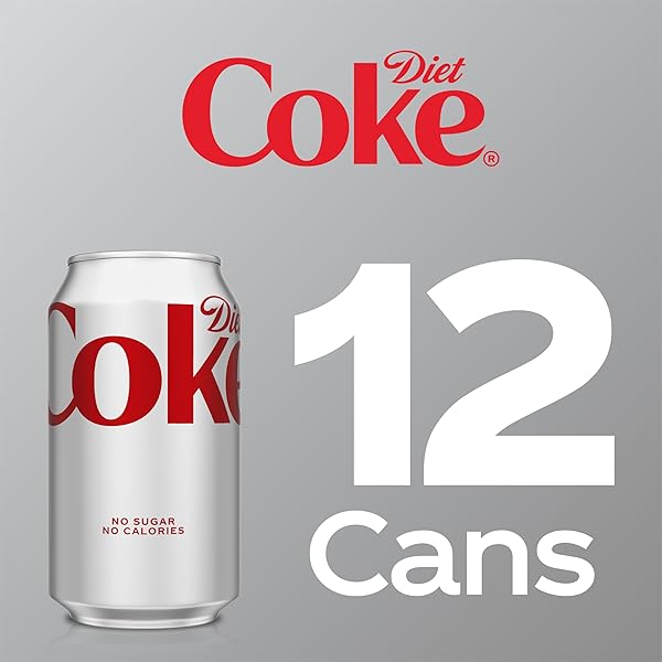 DIET COKE SODA SOFT DRINK CANS, 12 FL OZ, 12 PACK