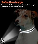 Joytale Reflective Dog Collar XS Gray Neoprene Padded Nylon Adjustable view 5