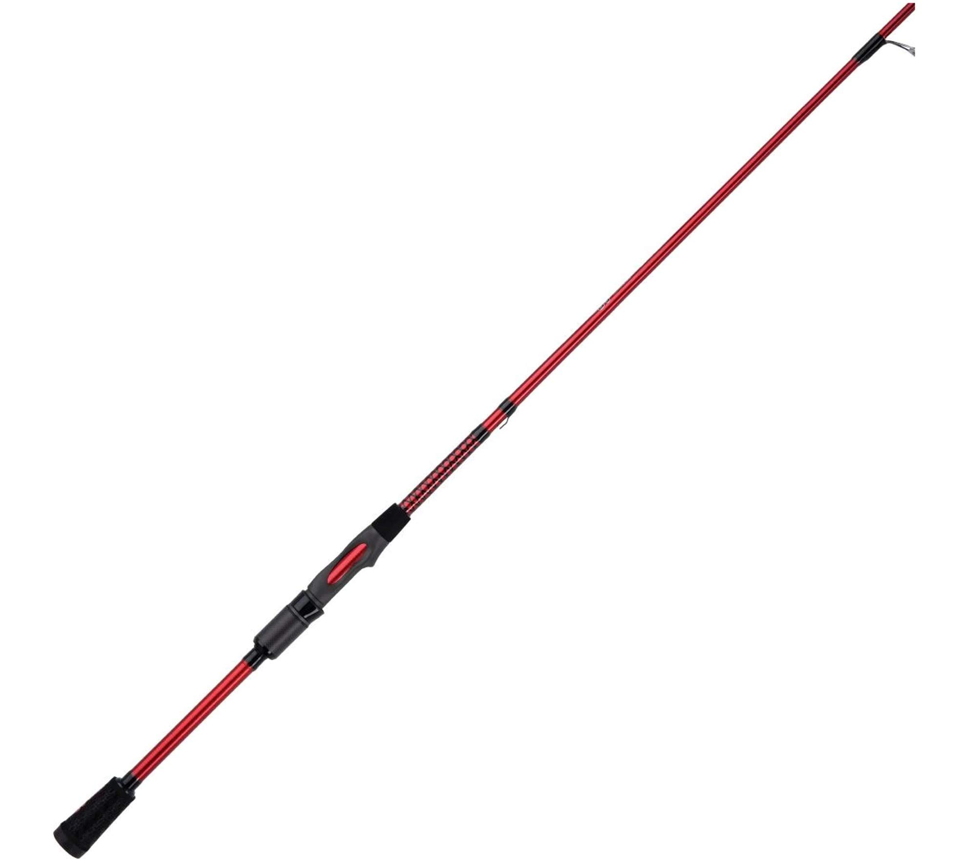 Photo 1 of **MAJOR DAMAGE/HANDLE BROKE OFF**Ugly Stik 7’3” Carbon Spinning Rod, One-Piece, 8-14lb Line Rating, Medium Power, Fast Action, 3/16-5/8 oz. Lure Rating, Red/Black