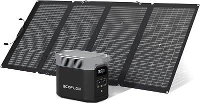 EF EcoFlow Delta 2 220W Solar Panel Bundle 1-3kWh Expandable LFP Battery
