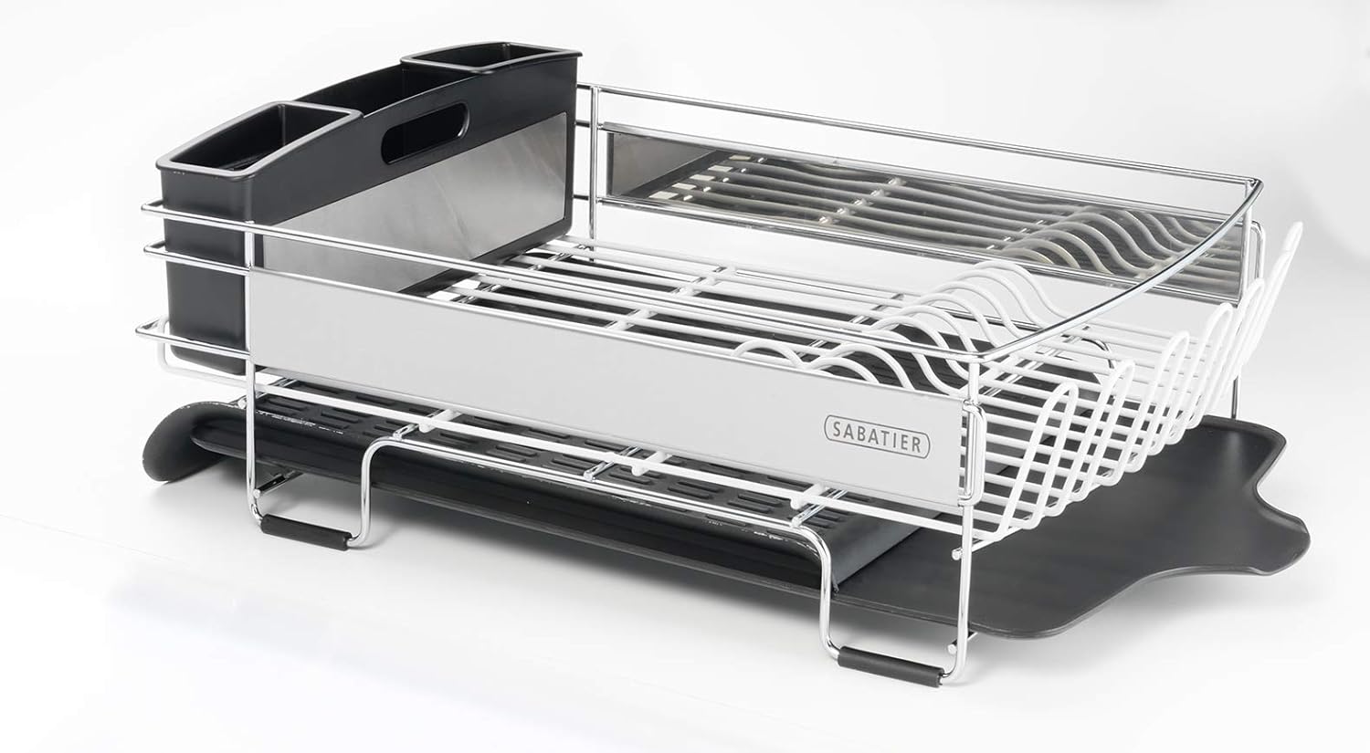 Sabatier Expandable Dish Rack With Stemware Rack RustResistant Amazon