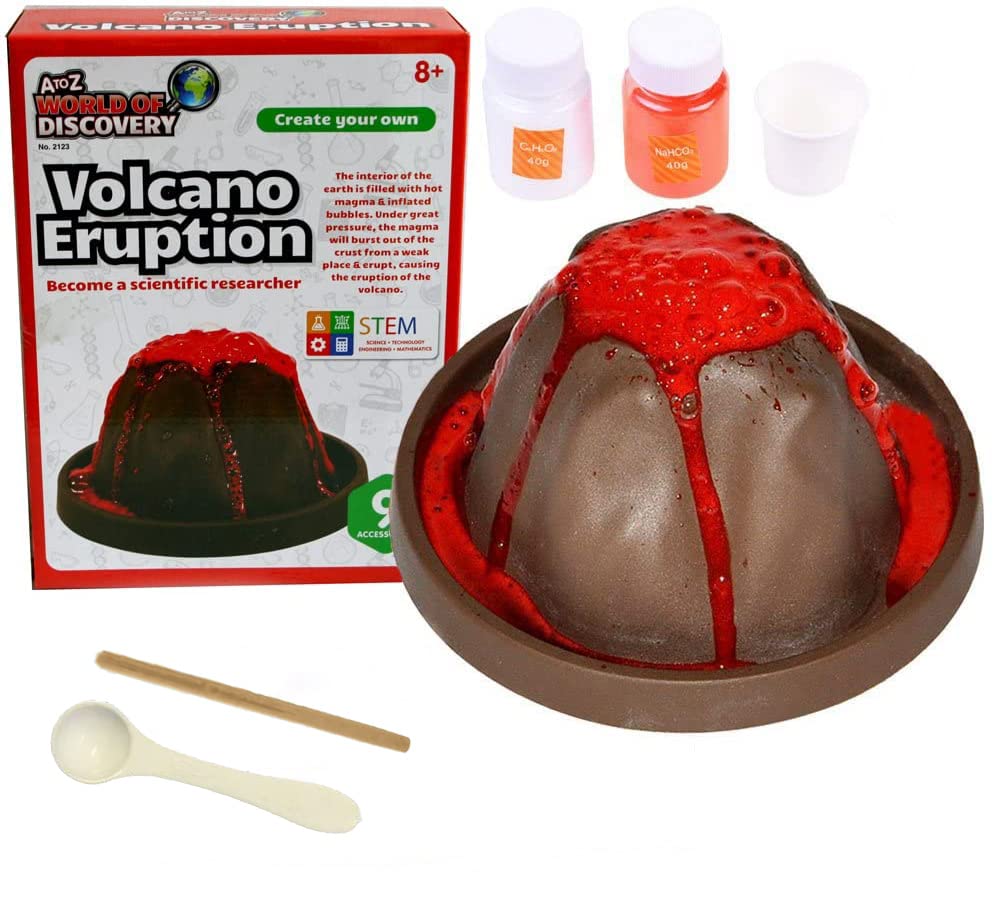 D.A.Y. Republic Erupting Volcano Reactor, STEM Toys, Fun Science Experiment Kit, Great Educational Gift and Science Project for Boys and Girls 8+
