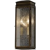 Feiss OL7400ASTB Whitaker Outdoor Lighting Wall Pocket Sconce, Bronze, 2-Light (6"W x 17"H) 120watts
