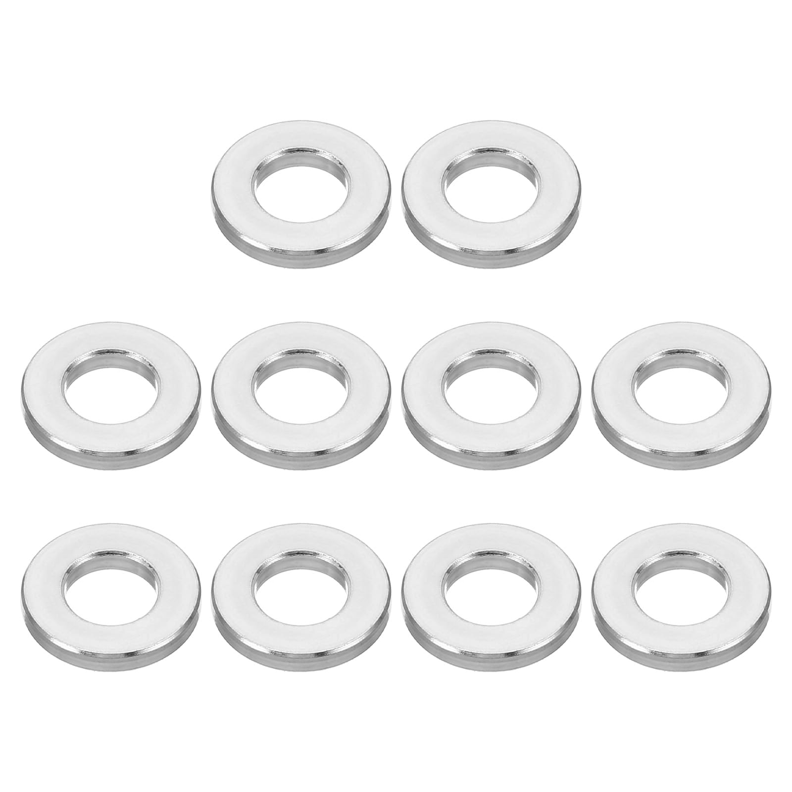 PATIKIL M6 Aluminum Spacers, 10 Pcs Metal Spacer Aluminum Round 6.2mm ID x 12mm OD x 2mm L Thickness Aluminum Spacer 1/4in ID Screw Standoff for 1/4" or M6 Screw Bolts