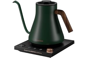 INTASTING Electric Kettles, Electric Gooseneck Kettle, ±1℉ Temperature Control, Stainless Steel Inner, Quick Heating, for Pour Over Coffee, Brew Tea, Boil Hot Water, 0.9L Green