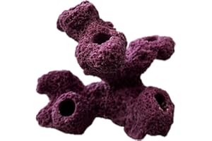 Ocean Aquaria 7 Hole Torch Tower Coral Frag Plug Rack/Frag Rock for Live Coral Plug Ons for Reef Aquariums (Coralline Purple)