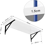 SONGMICS Floating Shelves Set of 2 60 x 21 x 14 cm White LWS02WB view 3