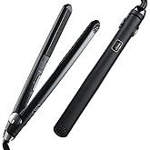 TYMO SWAY Hair Straightener with 10s Fast Heating, 1 Inch Professional Flat Iron Curling Iron in One with 32 Adjustable Temp, Automatic Shut Off, Dual Voltage