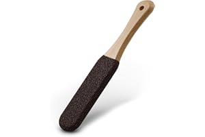 BEZOX Foot Pumice Stone Pedicure File(1 PCS) - Ergonomic Wooden Handle Foot File Callus Remover for Smoother Feet and Hands -