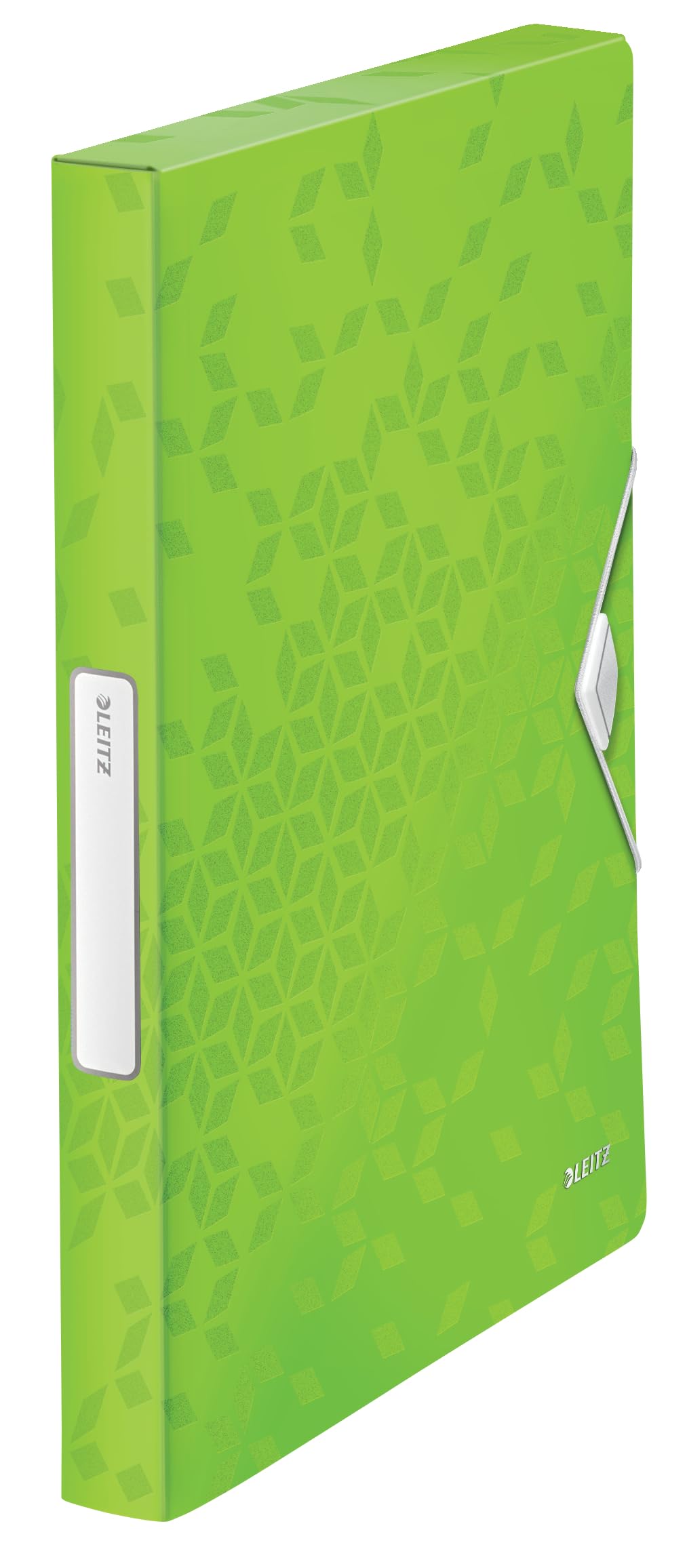 Leitz 46290054 A4 Box File, Holds Up to 250 A4 Sheets, Elastic Closure, Flexible Plastic, WOW Range, Green