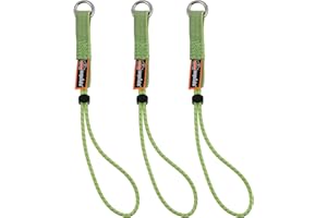 Ergodyne Squids 3703 Tool Tail Attachment with Loop End, Standard Length, 15 Pounds,Lime