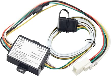 Amazon.com: RED WOLF 4-Pin Trailer Wiring Harness Connector 4 Way Flat