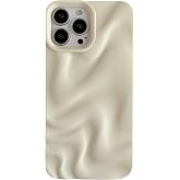 Caseative for iPhone 13 Pro Max Case, White | Water Ripple Pattern Wave