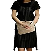 Apron with Pockets for Women and Men, Cross Back Design with Towel, Waterproof Lightweight No-Tie Kitchen Apron for Cooking