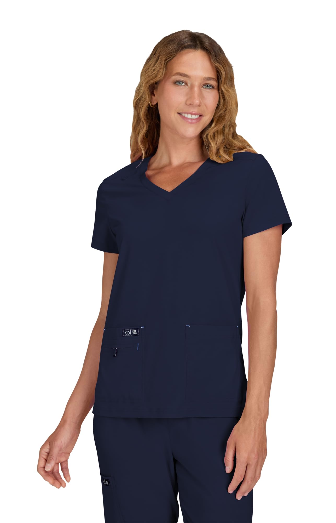 Photo 1 of KOI Basics 373 Women's Becca Top (Navy, X-Large)