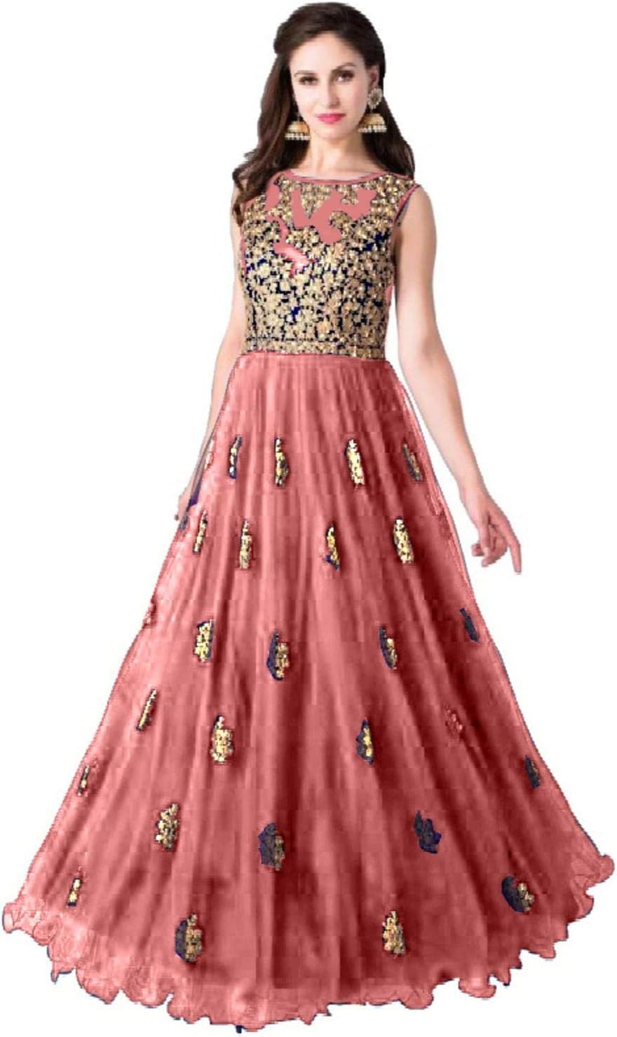 Florence Women's Net Semi Stitched Gown