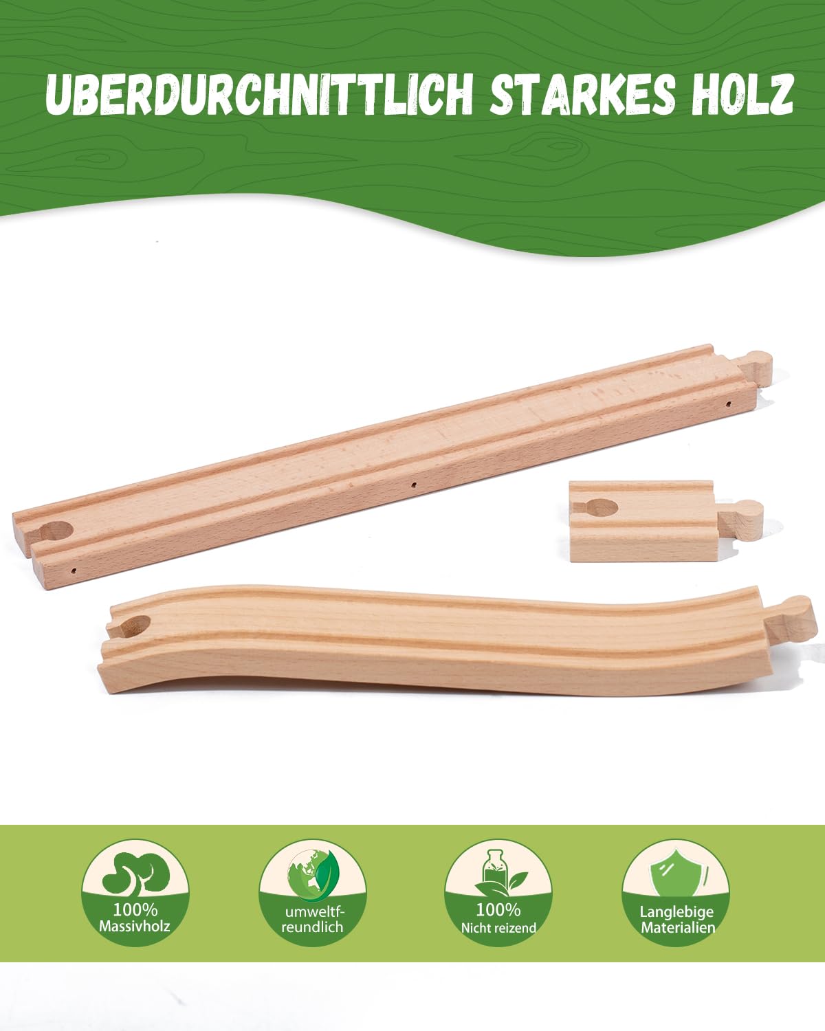 Holzeisenbahn zubehör Holz Eisenbahn brücke Doppel Hängebrücke Set Holz Eisenbahn Kinder Zug Spielzeug Holzeisenbahn für die Kleinen im Alter von 3 Frühlingen 2
