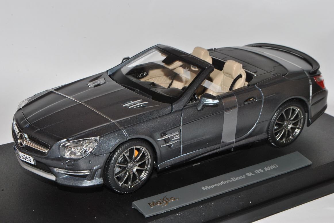Mercedes Benz Sl65 Amg Sl Cabrio Matt Grau Schwarz R231 Ab 2012 1 18 Maisto Modell Auto Amazon Co Uk Toys Games