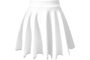 THHGPO Women's Casual Basic Skirts Mini Flared Skater Stretchy A-Line Party Skirts with Shorts