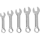 TEKTON Stubby Combination Wrench Set, 5-Piece | WCB90404 | 20 - 24 mm