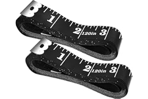 GDMINLO 2 Pack Sewing Tape Measure120Inch/300cmDouble-Scale Soft Tape Measuring Body Weight Loss Medical Body Measurement Sewing Tailor Cloth Ruler Dressmaker Flexible Ruler Tape Measure (Black)