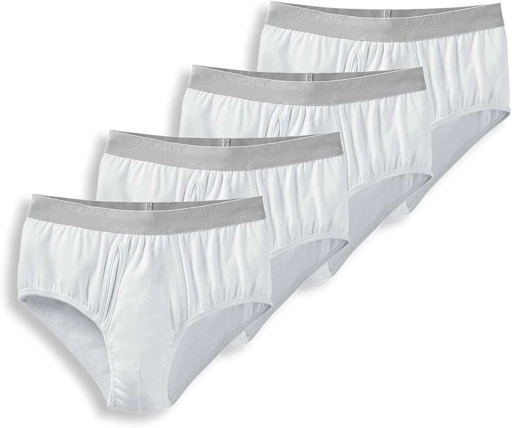 Jockey Men's Underwear Signature Pima Cotton FullRise Brief 4 Pack
