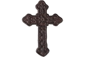 BRASSTAR Cast Iron Wall Cross Decoration Rustic Antique Metal Cross Farmhouse Home Wall Hanging Decorations TQZDPT21