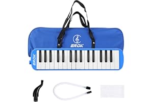 EROK 32 Keys Melodica Keyboard Instrument - Portable with Carrying Bag, Ideal for Beginners & Adults Gift (Blue)