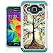UrSpeedtekLive Phone Case, Galaxy J3 (2016), Express Prime, Amp Prime - Love Tree, Blue, Silicone, Shock Absorption, Textured Finish