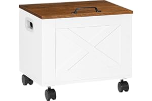 HOOBRO File Cabinet, Under Desk Small Filing Cabinet with Drawer, Rolling File Cart with Lid, Hanging File Organizer on Wheel